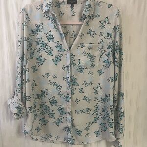 The Limited Butterfly Print Button-Up Blouse/size medium